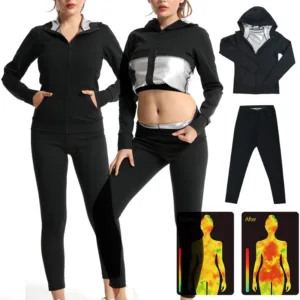Sweat Suits Activated Women Jacket Pants Fitness Wear Slimming Fit Running Plus Size Gym Lose Weight Sauna Suits