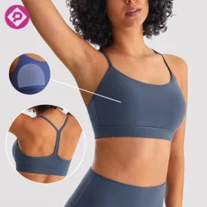 Pilates Sports Underwear Women Fitness Running Wear Workout Crossed Sexy Plus Size Nude Straps Yoga Bra