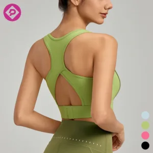 Cross Back Shaping Shockproof Push up Sports Top Solid Blank Custom Workout Women Fitness Yoga Bras