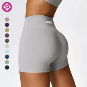 Blank Custom High Waist Gym Booty Running Workout Sport Yoga Scrunch Butt Fitness Skinny Shorts for Women