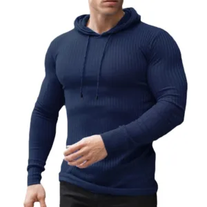 Muscle Building Gym Fitness Wear Winter Long Sleeve Custom 3D Embossed Logo Sweatshirt Pullover Sweater Hoodie for Men
