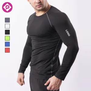 High Quality Gym Fitness Plus Size Fashion Sport Top Wear Workout Long Sleeve Men's Shirts Training T-Shirts