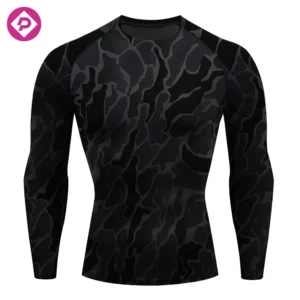 Wholesale Custom Own Logo Sublimation Printed Fitness Top Long Sleeve Compression Gym T Shirts for Men