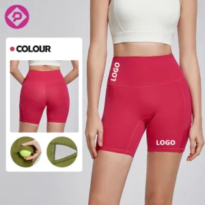 Quick Dry Sports Fitness Workout Gym Shorts Compression Running High Waist Scrunch Butt Lift Yoga Shorts