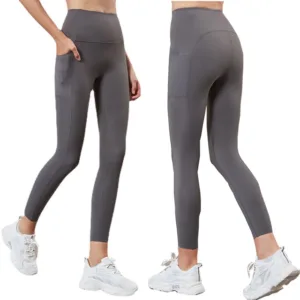 75 Nylon 25 Spandex Feels Like Skin Gym Leggings Butt Lift High Waist 7/8 Women Yoga Pants Leggings With Pockets