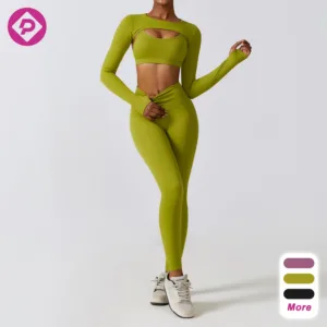 3 Pieces Smock Sports Bra Top Legging Workout Sets Women Skin Friendly Sportswear Gym Fitness Yoga Set