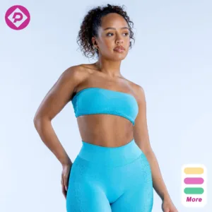Ignite Bandeau Bra Workout Fitness Gym Custom High  Seamless Tube Crop Top Sports Yoga Bras for Women