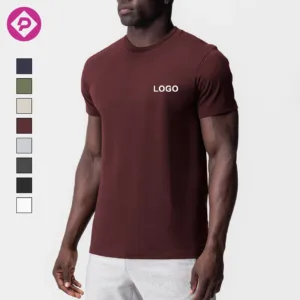 Fitness T Shirt 75% Cotton 25% Polyester Quick Dry Sportswear Short Sleeve Men's Training Wear Running Tee Sport T Shirt
