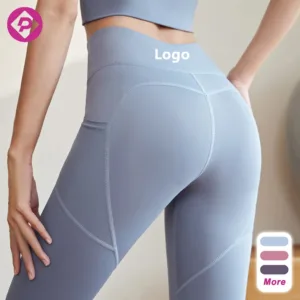 Side Pockets Women's High-Waisted Yoga Gym Capri Pants Scrunched Butt Design Quick Dry Fitness Leggings
