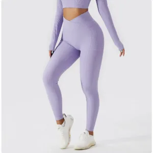 Hot Sale Women Tummy Control Butt Lift Booty High Waist Gym Workout Legging Seamless Solid Gym Yoga Leggings With Pocket