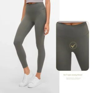 Custom Women 7/8 Spandex Nylon Yoga Leggings Seamless Skin Friendly High Waist Yoga Pants