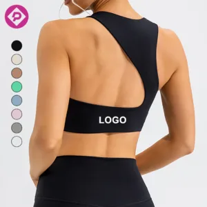 Hot Sexy High Neck Shockproof Sports Yoga Bra Girls Gym Fitness Wear Running Yoga Backless Bra Tank Top for Women