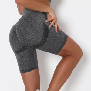 Custom Design Summer Women Running Yoga Leggings Short Gym Fitness High Waist Print Tights Rib-Knit Biker Shorts Women