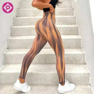Women Tie Dye Plus Size High Waisted Seamless Leggings Scrunch Booty Tights Sport Yoga Leggings