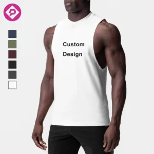 Custom Logo Printing Men Gym Fitness Vest Bodybuilding Breathable Men Muscle Workout Gym Tank Top