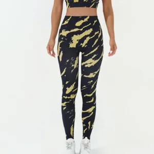 Custom Logo Workout Scrunch Butt Lifting High Waist Training Wear Seamless Screen Print Gym Yoga Leggings for Women