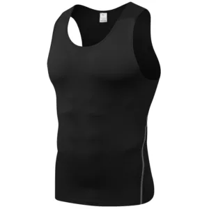 Polyester Muscle Training Workout Fitness Wear Solid Slimming Fit Basketball Running Top Custom Gym Stringer Tank Top Men