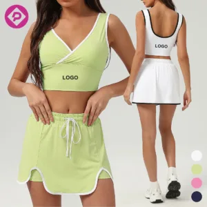 Custom Logo Workout Clothes Outfit Gym Fitness Set Sport Wear 2 Piece Yoga Gym Outfits Sets for Women