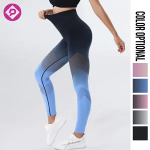 Seamless Scrunch Butt Lifting Sports Tights Soft Hollow Out Ombre Gym Pants Tie Dye High Waist Custom Yoga Leggings