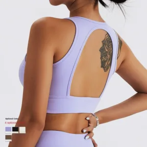 Summer Wholesale Skin-friendly Breathable Quick Dry Yoga Crop Tops Fitness Mesh Sports Bra for Women