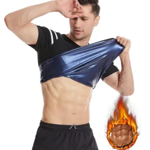 Custom Logo Heat Trapping Compression T-shirts Short Sleeve Shaper Exercise Versatile Plus Size Gym Workout Sauna Shirt for Men