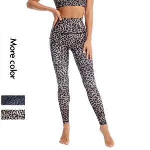 Leopard Workout Fitness Running High Waist Sublimation Women Gym Pants Custom Print Yoga Leggings Tight Yoga Pants