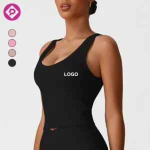 Wholesale Women Tank Top High Quality Padded U-neck Vest Sleeveless Compression Workout Crop Tops for Women