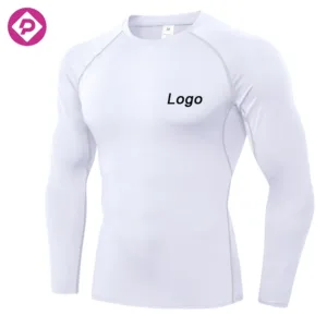 Custom 200gsm T-Shirt Factory Tight Fashion Full Sleeve Sport Style Model Round Neck Long T Men Gym Shirts for Men