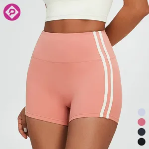 Women's Quick Dry Sports Shorts Elastic Waist Gym Fitness Hot Shorts Colour Blocking High Waist Yoga Shorts