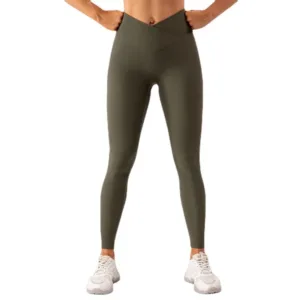 DOPA Color Ladies Workout Fitness Yoga Pants Quick Dry Ribbed Scrunch Butt High V Waist Tights Leggings for Women