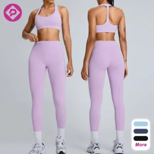 Wholesale Outdoor Quick Dry Sport Pants Tummy Control Lift Leggings Sportswear Bra Yoga Set for Women