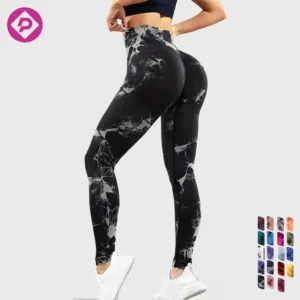 Seamless Tie Dye Yoga Scrunch Butt Slim Fit Gym Fitness Leggings Workout Sports Yoga Pants for Women