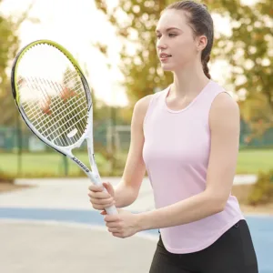 In Stock Women Quick Dry Slim Fit Sleeveless Crew Neck Workout Tops Quick Dry Solid Sports Workout Tank Tops