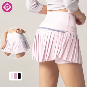 New Type Badminton Uniforms Ropa Deportiva De Mujer Jogging Sportswear Pleated Two in One Dance Women Tennis Skirts