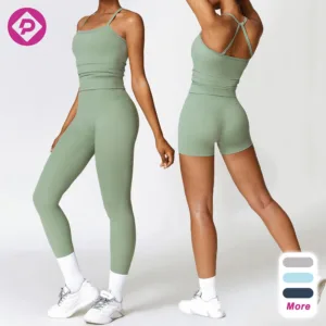 Ropa Deportiva Mujer Tendencia Wholesale Outdoor Custom Workout Nylon Spandex Gym Fitness Yoga Sets for Women