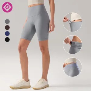 High Waist Tummy Control Outdoor Training Legging Slim Fit Jogger Solid Gym Fitness Yoga Biker Shorts