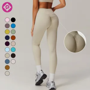 18 Colors Women High Waist Scrunch Butt Lift Bottoms Yoga Fitness Pilates Tights Custom Logo Active Leggings
