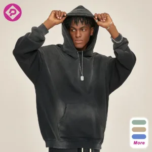 Streetwear Zip Hoodie Heavy Weight Thick Fabric Washed Zipper Vintage Embroidery Unisex Hoodies