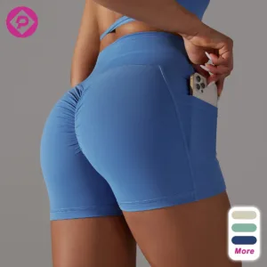 High Elastic Seamless Fitness Shorts Women Gym Outfit Scrunch Butt Fitness High Waist Biker Shorts