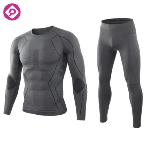 Custom Heated Seamless Men Winter Fleece Warmed Sports Tactical Long Johns Thermal Underwear Base Layer Sets