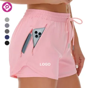 High Elastic Drawstring Woman Running Shorts Comfortable Women Active Wear Yoga Gym Shorts with Pockets