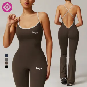 Naked Feeling Fitness Sports Sexy Back Tummy Control Butt Lift Workout Playsuits Women Yoga Jumpsuits