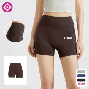 Custom Logo High Waist Tight Butt Lift Breathable Athletic Workout Women Sportswear Gym Training Yoga Shorts
