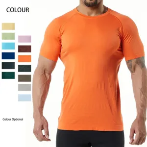 New Arrival Summer Fitness Yoga Wear Men Shirt Jersey Sports Quick Dry Short Sleeve Compression Gym Tshirts