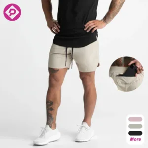 Workout Fitness Gym Wear Drawstring Waist Shorts Men OEM Custom Logo Soft Loose Biker Short With Pocket
