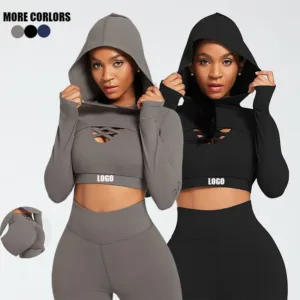 Custom Logo Ladies Winter 3 Piece Gym Fitness Yoga Sets Four Way Stretch Seamless Adjustable Bra Leggings Yoga Set for Women