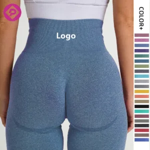 Custom Logo Plain High Waist Sports Jogging Tights Workout Gym Butt Lift Fitness Yoga Leggings