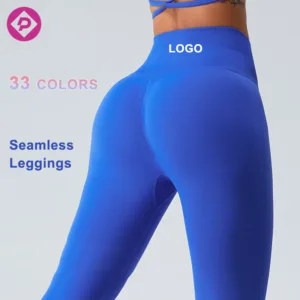 Custom Seamless Fitness Bottoms Soft Fabric Tight Yoga Pants Butt Lifting High Waisted Yoga Leggings for Women