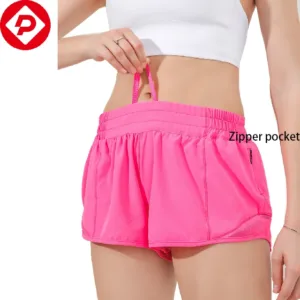 Women High Quality Polyester Mesh Shorts Gym Hollow Running Quick Dry Mesh Shorts With Pockets
