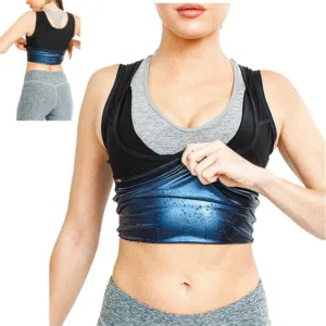 Wholesale Women's Sweat Suit Premium Workout Tank Top Slimming Polymer Waist Trainer Sweat Shaper Sauna Vest